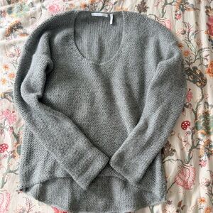 Helmut Lang Women's Scoop Neck Gray Sweater